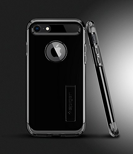 iPhone 8 Case / iPhone 7 Case, Spigen [Slim Armor] AIR CUSHION [Jet Black] Air Cushioned Corners / Dual Layer Protective Case for iPhone 7 (2016) / iPhone 8 (2017) - (042CS20842)