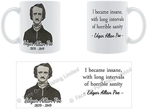 I became insane, with long intervals of horrible sanity - Edgar Allan Poe Ceramic Mug