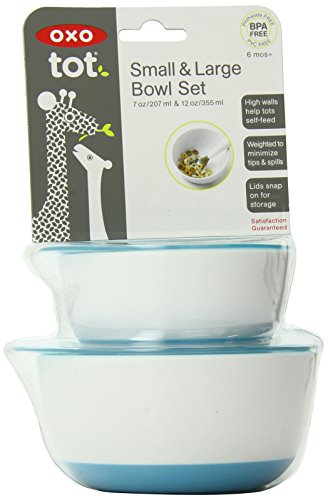 OXO Tot Small and Large Bowl Set (Aqua)