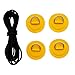 Produktbild IPOTCH 4 Stück Selbstklebend Pads mit D-Ring und Schnur für PVC Aufblasbare Boot Schlauchboot Kajak Kanu Deck Beschlag Sup