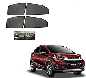 Kozdiko Premium Custom Fit Car Sun Shades Fix Curtains Non Magnetic Mesh Compatible for Honda WRV