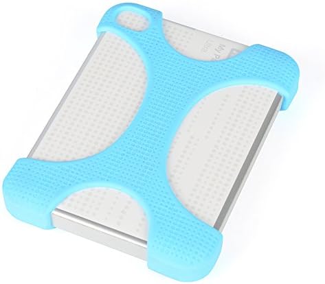 Silicone Hard Disk Case X-type Protective Cover Shell Rubber for 2.5" WD Seagate Toshiba Expansion, Blue