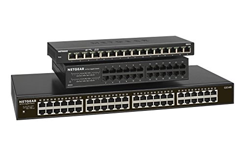 Netgear GS348-100EUS Unmanaged Gigabit Switch (48x Gigabit Ports, Metallgehäuse, lüfterlos, Stromverbrauch max. 11,1W) schwarz - 7