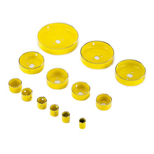 Witasm 16 tlg. Lochsägesatz Lochsägen Set inkl. 19 – 127mm Lochsäge Lochkreissäge Kreissäge Dosenbohrer Bohrkrone Hole Saw Set im Koffer - 4