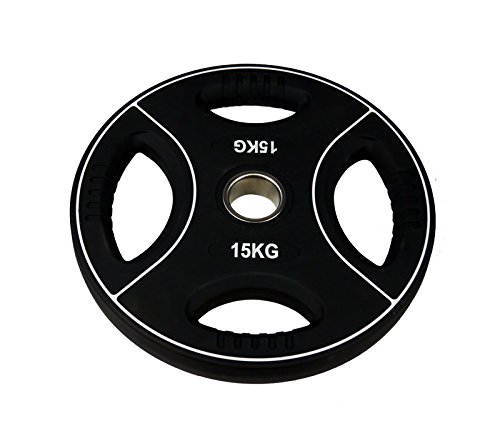POWER-EXTREME Hantelscheibe mit 4 Grifflöchern, Polyurethan, 50mm, schwarz