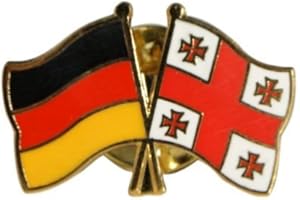 Flaggenfritze Freundschaftspin Deutschland G-K, 22 mm, Flaggen Pin vergoldet aus Hartemaille, Länder Anstecker zum Sammeln und Tragen