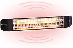 Klarstein Heizstrahler, Elektrische Terrasse & Garten, Infrarotstrahler mit WiFi App-Steuerung, Timer, LED-Anzeige, IP65 Infrarot , CO2-Freie, Energieeffiziente Heizung, 2400W