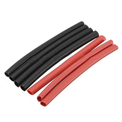Hrph 42pcs 6 Größen Verhältnis 2: 1 Rot Schwarz Polyolefin H-Typ Wärmeschrumpfschläuche Rohrhülse Sleeving Cable Wrap Draht-Kit - 3