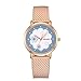 Produktbild EARS DamenUhr Women Woman Fashion Leather Band Analog Quartz Round Wrist Watch Watches Watches Uhr Fashionable And Simple Ladies Steel Band Watch Christmas Gift (Himmelblau)
