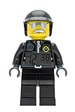 LEGO Movie 9009952 Bad Cop Kinder-Wecker mit Minifigur und Hintergrundbeleuchtung , schwarz/grau , Kunststoff , 24 cm hoch , LCD-Display , Junge/ Mädchen , offiziell