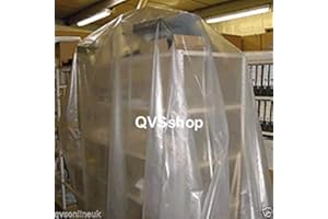 QVS Shop 4M X 3M Extra Thick Clear Polythene Sheeting 250Mu / 1000G Furniture Cover