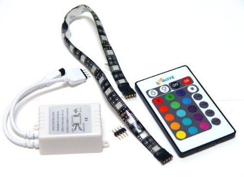Logisys LDXRM12C 12-Inch Self Adhesive Flexible and Extendible Strip with Color and Pattern Changing Remote Control by Logisys Corp.