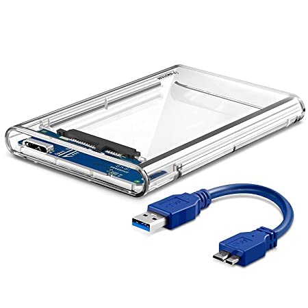 Gadget Deals 2.5 inch USB 3.0 External- Hard Drive Enclosure | SATA Casing | USB3.0 Transparent Portable | Hard Disk Casing |