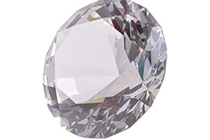 LONGWIN - Diamants de Cristal décoratifs Presse-Papier, 80 mm de Large, Couleur Unie, Claire