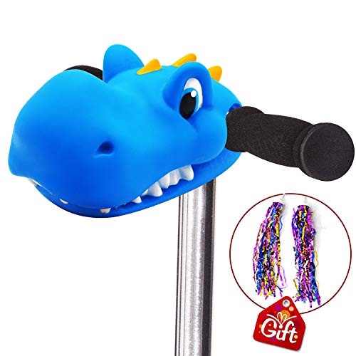 Scooter Accessories Head Kids Unicorn Pony Horse Dinosaur Toys Gifts Presents Mini T-Bar Kick Scooter Bike Pogo Jumper Accessories for Kids Boys Girls garçons, bleu
