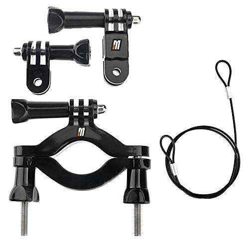 micros2u - Soporte con Abrazaderas para GoPro, Color Negro