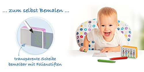 Reer 5279 Scheiben-Set mit austauschbaren Motivscheiben, Vogel, pink