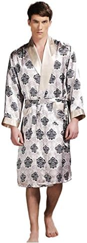 Forever Angel Men's 100% Silk Robe Bathrobe Luxury Sleepwear Gift Size XXL