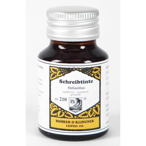 Rohrer und Klingner Schreibtinte,Tinte,Helianthus -50ml Glasflakon