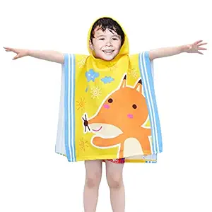 MonB?b? Bath Towel for Kids Beach Towel for Boys Girls Absorbent Hooded Towel Wrap for Toddlers (Fox)
