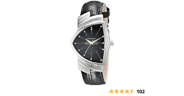 Hamilton H24411732 Ventura - Orologio da uomo in acciaio INOX, con  cinturino in pelle nera : Amazon.it: Orologi