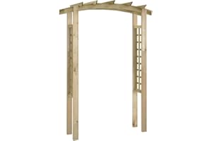 vidaXL Arche Treillis Plante Grimpante Jardin Terrasse Arceau à Rosier Bois