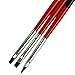 LHWY 3pcs/lot Red Soft and Professional Pen Nail Art Brushes Tool Set