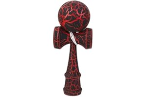 Inzopo Japaese Traditional Crack Paint Wooden Kendama Toys Kids Educational Toy Red