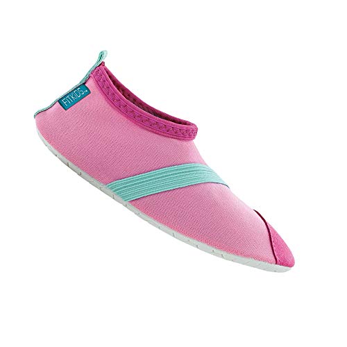 Fitkicks niñ@/Yoga, Agua, Descalzo, Pilates, natación, Playa, Piscina, Viajes (M, Rosa)