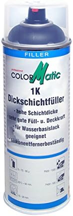Colormatic 385575 CM Professional 1K Thick Film Filler, 400 ml, Black