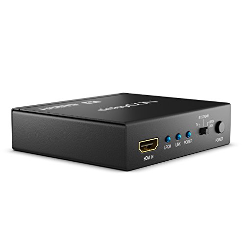 deleyCON 4K HDMI Audio Extractor Konverter Digitaler Audio Adapter Konverter Dolby Digital HDMI SPDIF Toslink Optisch L/R Stereo Digital Analog Wandler - 4