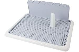 NINGVONG Pequeño Aseo Mediano y Grande para Perros Aseo para Perros Perro para Interiores y Exteriores Inodoro antidesbordamiento, Grande, Blanco