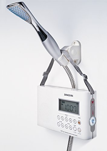 Sangean H201 tragbares Duschradio (UKW/-MW Tuner, wasserdicht, LED-Taschenlampe, Tragegriff) weiß - 11