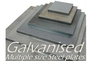 CABOODLE GALVANISED MILD STEEL SHEET - MULTIPLE SIZES & PACK QTY'S 0.9MM/1.2MM/1.5MM/2MM/2.5MM/3MM/4MM/5MM METAL SHEETING/PLATES SQUARE/RECTANGLE PLATES/PANELS/SHEETING/BASE PLATES/BRACKETS
