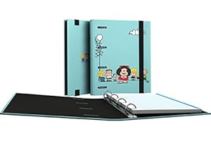 Grafoplás 88111947－Carpeta de anillas troqueladas A5, Diseño Mafalda Amigos, con 100 hojas de 90g