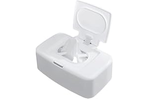 Csirnto Porta Salviette Umidificate 1 Pezzi Contenitore Salviette Umidificate Scatola di Carta Igienica Dispenser per Fazzoletti Porta Scatola per Salviette per Casa e Ufficio (Bianca)