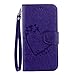 Produktbild Galaxy A9 2018 Hülle, Bear Village® PU Leder Flip Tasche, Schutzhülle mit Ständer Funktion und Card Holder, Handyhülle für Samsung Galaxy A9 2018, Violett