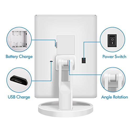 LED Kosmetikspiegel Tri-Falten Standspiegel Schminkspiegel mit Beleuchtung - 5