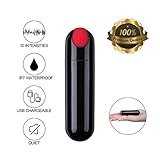 Fovel Bullet Vibrator for Woman, Super Small Massager Rechargeable for Travel Vibrant Clitoral Female Vibe Cordless Portable Clit Sex Toy Powerful Massage Waterproof Wireless Silent Adult
