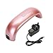 TKOOFN 9W LED CCFL Nail Art UV Lamp Light Gel Nail Polish Dryer Curing Machine with UK Plug - Pink