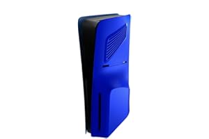 Hesupy do konsoli PS5 Slim Cover na płytę czołową, niestandardowa zamienna obudowa boczna z otworami chłodzącymi, pyłoszczelna osłona ABS do PS5 Slim Disc Edition (niebieska), HS11111