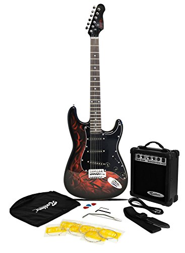 Price comparison product image Jaxville Demon ST Style Electric Guitar Pack with Amp,  Gig Bag,  Strings,  Strap