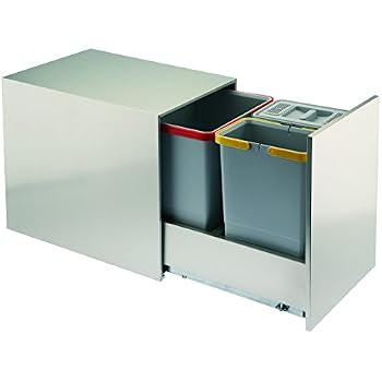 Pattumiera Differenziata Elletipi ECOFIL PF01 - 3 Secchi Da 12 Litri Con Guide Metalliche - Grigio - Foto 7