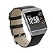 Produktbild Hunpta@ Mode Sport Leder Armband mit Metallverbindern Compatible für Fitbit Ionic (200mm) (Schwarz)