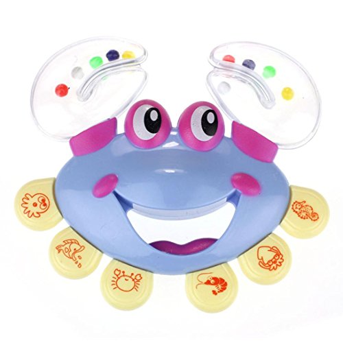Tonsee® Kids Baby Toddler Toys Crab Design Handbell Musical Instrument Jingle Rattle Toy (Blue)