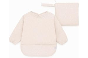 J. BØRN J.Børn Baby Lätzchen mit Langen Ärmeln, Lätzchen Wasserdichte, Baby Fütterlätzchen,Kunst Malerei Schürze, Ärmellätzchen Babys für Essen Malen Spielen, 6 Monate+