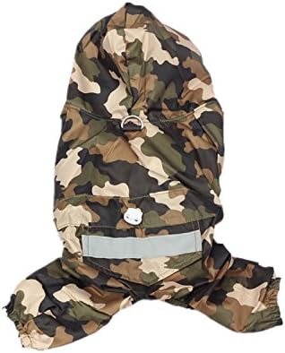 Old Bird Dog Raincoat Pet Dog Waterproof Small Dog Waterproof Puppy Jumpsuit Cool Hooded Raincoat Hoodie Jacket for Small Medium Dogs Dog Clothing by Looking (S, Camouflage)