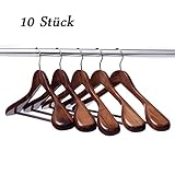 10 Stück hochwertige Kleiderbügel aus holz, Gewicht：0,28KG/Stück, Maße:ca. 45x23x6cm, Material: holz
