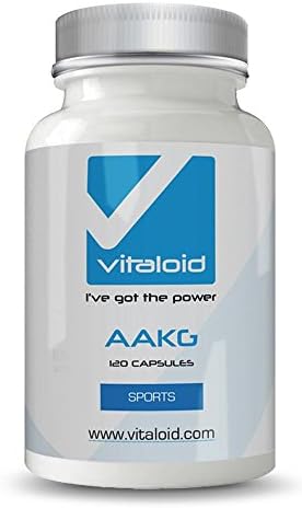 AAKG (L-Arginine Alpha-Ketoglutarate) Vitaloid Amino Acid Arginine Pre Workout Supplement - Increase Nitric Oxide N.O. - Build Lean Muscle at Crossfit and Bodybuilding - Weight Lifting Performance - Massive Gains - Energy Booster - 120 Tablets - Nitric Oxide Enhancer
