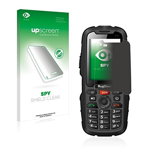 upscreen Spy Shield Clear Privacy Screen Protector for RugGear RG310 (view protection starts at a 30° angle, very simple assembly, accurately fitting)